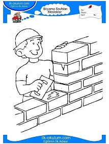 Çocuklar İçin inşaatçı Boyama Sayfaları 